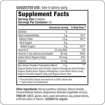 Kyo-Green Greens Blend Energy Tablets, 180 tablets