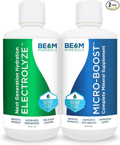 Beam Minerals Micro-Boost Humic Mineral Blend | Plant-Based Multi Minerals Supplement & Electrolytes Liquid | Micronutrients Supplements | Deficiency Support | Pure Natural Antioxidant | Keto Friendly