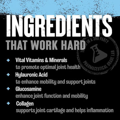 Animal Flex Powder - Joint Support Supplement for Pain Relief, Repair and Restore Muscles with Turmeric, Glucosamine, Chondroitin, MSM, Collagen and Boswellia, Great Tasting Cherry Flavor, 30 Scoops