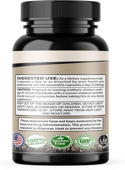 Grass Fed Desiccated Beef Liver Capsules (120 Pills, 500mg Each) - Natural Iron, Vitamin A, B12 for Energy - Humanely Pasture Raised Undefatted Without Hormones or Chemicals