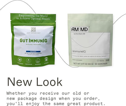 Amy Myers MD Gut ImmunIG - Gut Supplement for Gut Health - Digestive Health Supplement for Immune System Support - Immunoglobulin Powder Aids Healthy Gut Function - 90g (30 Servings)