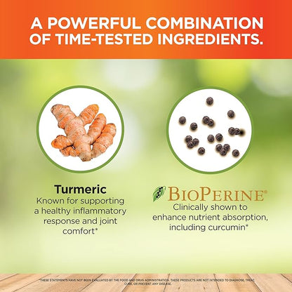 Turmeric Curcumin Supplement with BioPerine – High Absorption Turmeric Supplement – Organic Turmeric Root – Joint Supplements for Women and Men – Natural Anti Inflammatory Supplement