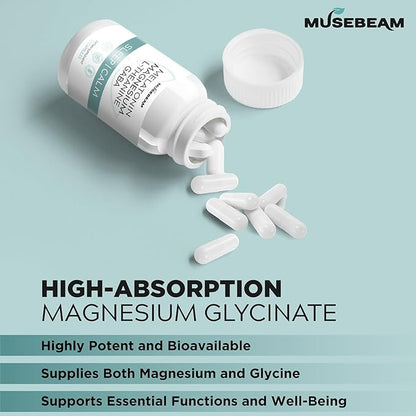 Magnesium Glycinate 275mg Melatonin 5mg L-Theanine 200mg GABA 100mg Capsules - Full Rest Nighttime Bedtime Support Supplement for Men Women - Vegan Sugar-Free Gluten-Free