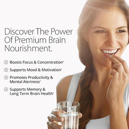 QUALIA MIND (Caffeine Free) | The Ultimate Blend For Brain Health* | Doctor-Formulated Nootropic To Fuel Focus & Concentration* | Supports Long Term Brain Health| Maintain Drive & Productivity