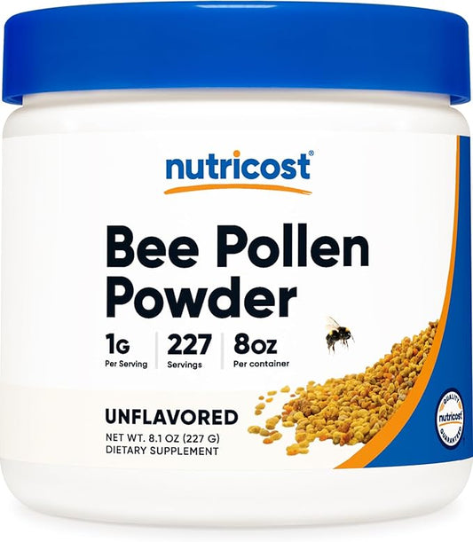 Nutricost Bee Pollen Powder (8 oz) (Unflavored) - 227 Servings, Gluten Free, Non-GMO, Vegetarian Dietary Supplement