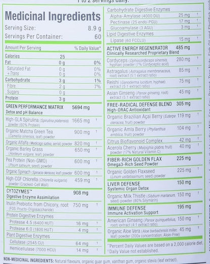ALLMAX Nutrition - Cytogreens Super Greens Powder, Infused with Spirulina, Spinach & Barley Grass, Supports Immune & Digestive Health, Gluten Free & Vegan, 60 Servings (Acai Berry Green Tea)