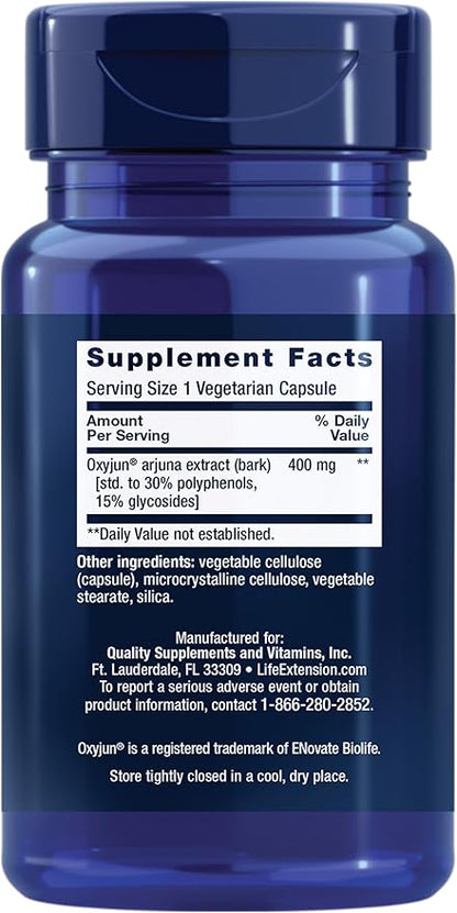 Life Extension Cardio Peak, Cardiovascular Supplement, Heart Health, arjuna, 1-Daily, Gluten Free, Non-GMO, Vegetarian, 30 Capsules