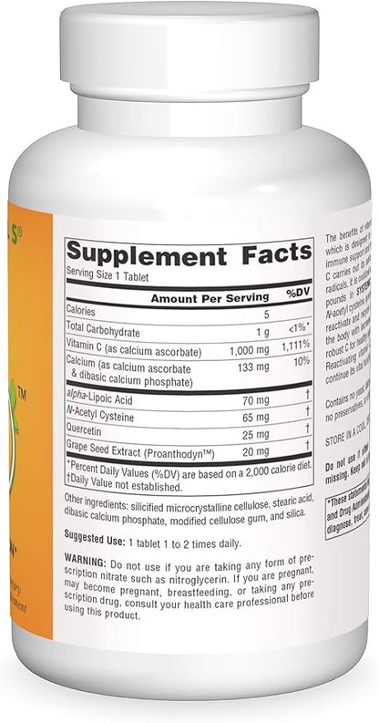 Source Naturals Systemic C, 1000mg - 200 Tablets