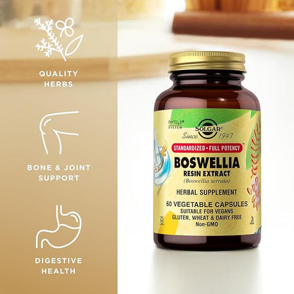 SOLGAR Boswellia Resin Extract Vegetable Caps, 60 CT