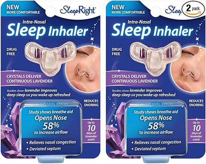 SleepRight Intra-Nasal Sleep Inhaler Nasal Congestion Reducer with Lavender (2-Pack)