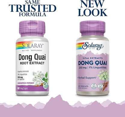 SOLARAY Guaranteed Potency Dong Quai Root Extract, Veg Cap (Btl-Plastic) | 60ct