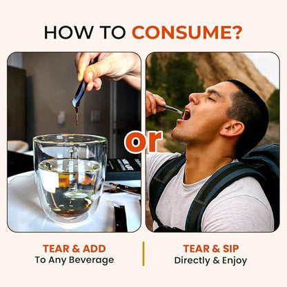 Himalayan Shilajit Honey Sticks | 75%+ Fulvic Acid & Trace Minerals | 10 Premium sticks for men and women | Raw Honey, Saffron & Himalayan Shilajit Resin from 16,000+ ft | USA-Based Seller