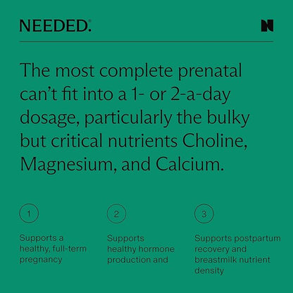 Needed. Multivitamin for Women with 23 Vitamins, Minerals and Antioxidants - Daily Womens Multivitamin - Vitamin B12, B6, D3, Choline, Calcium, Biotin, Magnesium, Folate and More, Citrus Scent Insert