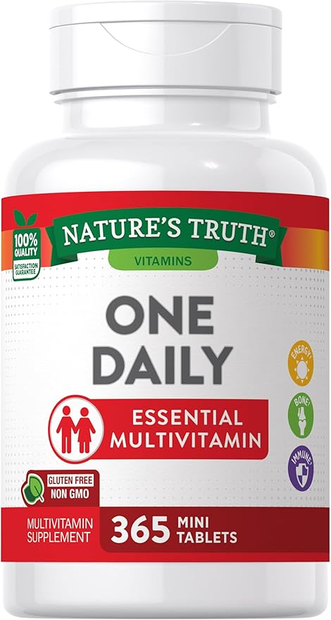 Nature's Truth One Daily Multivitamin | 365 Mini Tablets | Non-GMO & Gluten Free Supplement | for Men and Women