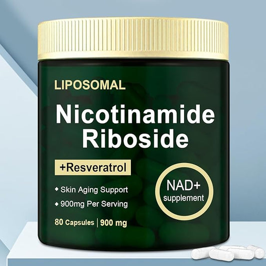 Nicotinamide Riboside, Liposomal Nicotinamide Riboside, Resveratrol Quercetin Supplement for Vitality, Anti Aging, Energy, Focus, Actual Addition