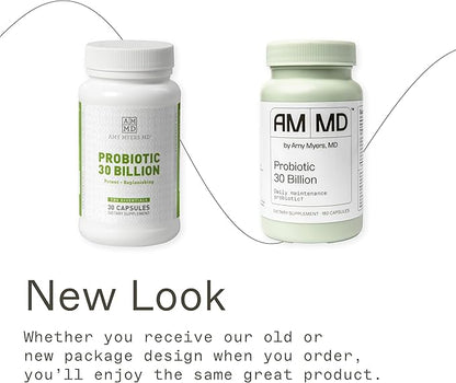 Dr. Amy Myers Best Probiotics 30 Billion CFU Per Capsule - for Women & Men - Powerful Combination of Doctor Approved Strains - Supports Healthy Digestion and Gut Bacteria Balance - One Month Supply