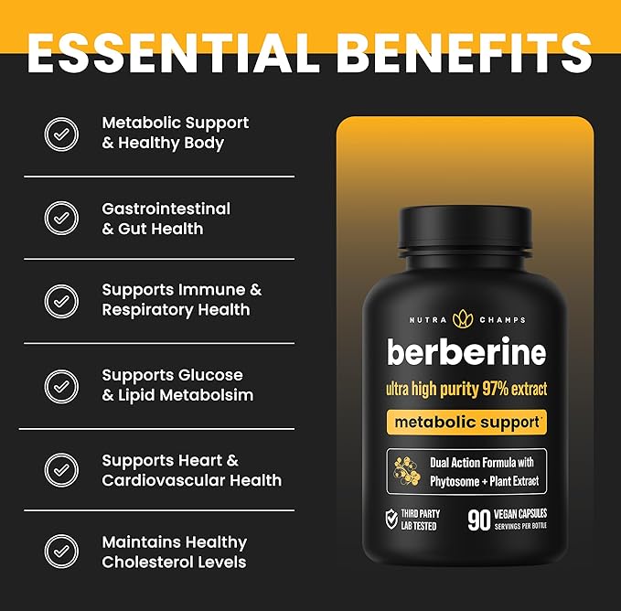 NutraChamps Complete Vitality & Metabolic Health: Tribulus & Berberine Duo