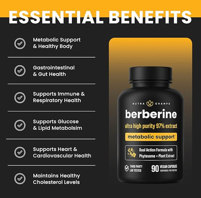 NutraChamps Complete Vitality & Metabolic Health: Tribulus & Berberine Duo