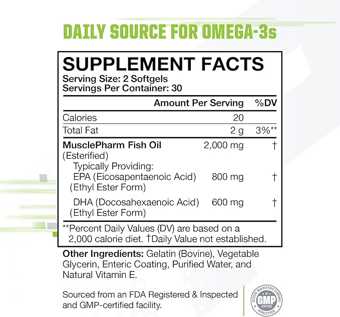 Muscle Pharm Essentials Multi-V+ & MusclePharm Essentials Fish Oil Elite Omega 3 Supplement