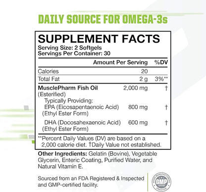 Muscle Pharm Essentials Multi-V+ & MusclePharm Essentials Fish Oil Elite Omega 3 Supplement