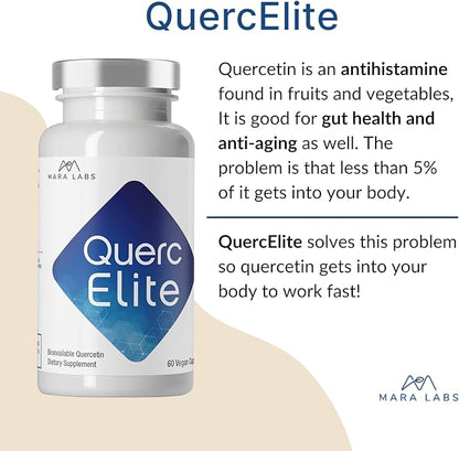 Mara Labs QuercElite Bioavailable Quercetin | 250 mg Quercetin and 250 mg Broccoli Seed Complex | 60 Vegan Capsules