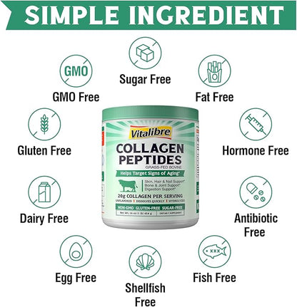 Bovine Collagen Peptides Powder 16oz