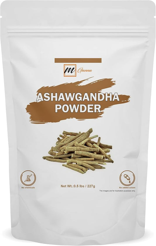mGanna 100% Natural Ashwagandha/Withania Somnifera Powder 227 GMS / 0.5 LBS for Health Care