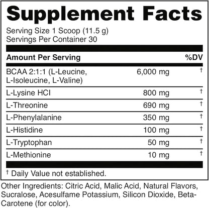 Bucked Up Essential Amino Acids - EAA Powder - Easy Mix, Non Clumping Formula - for Pre/Intra Workout - Pina Colada Flavor - 30 Servings - 11.6 oz