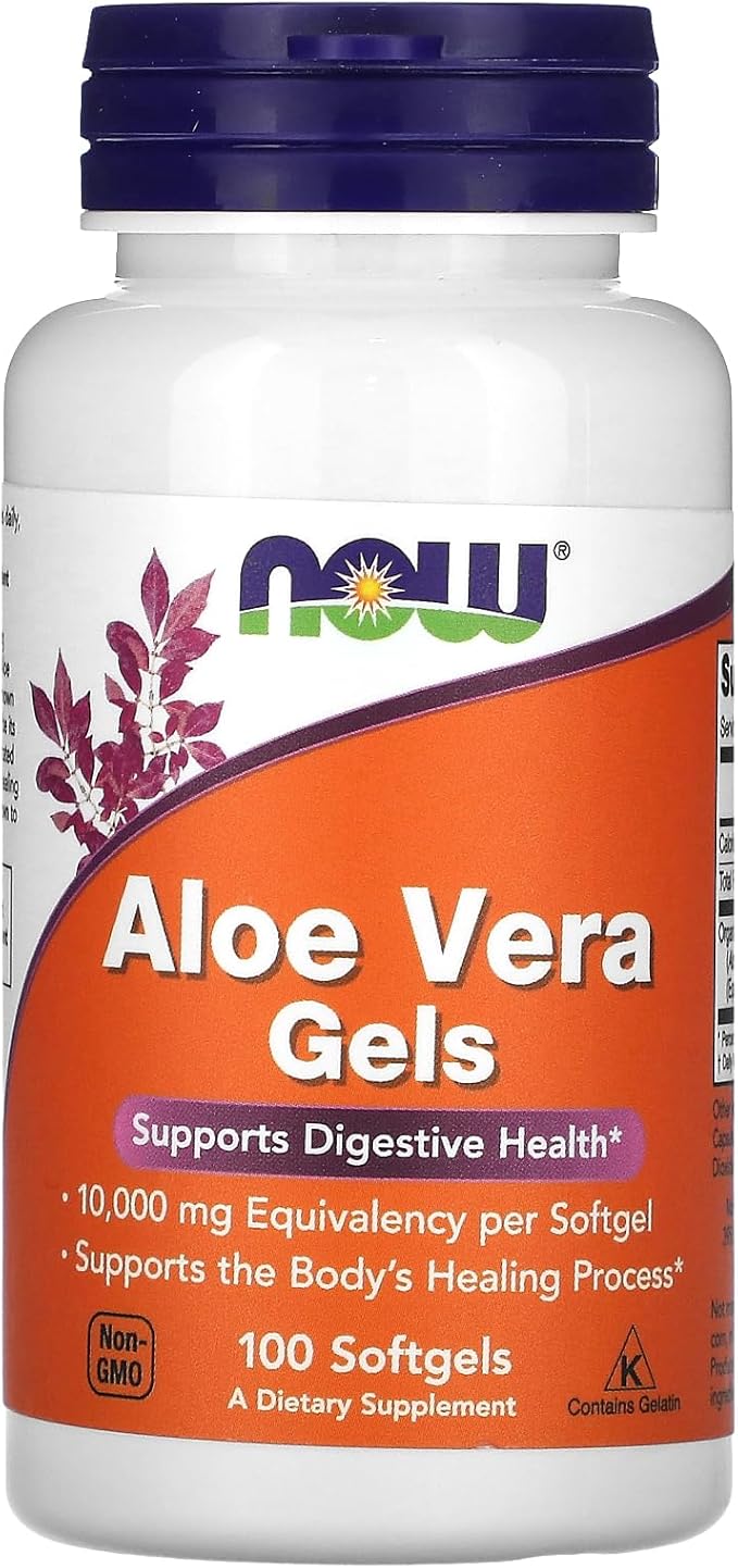 NOW Foods Aloe Vera 10, 000 Gels 100 Sgels