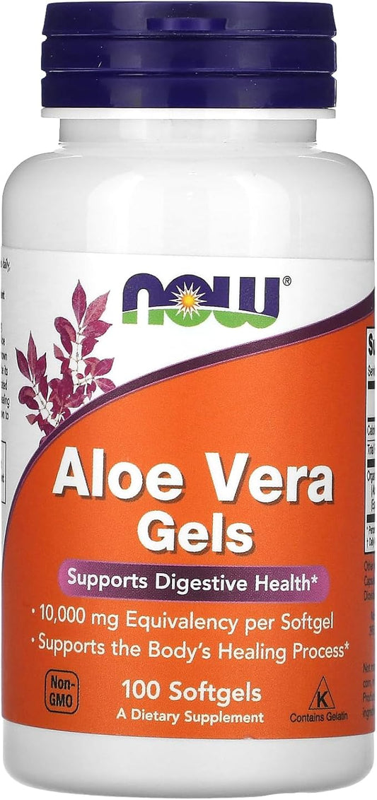 NOW Foods Aloe Vera 10, 000 Gels 100 Sgels