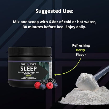 Sleep | Magnesium with Glycine | Berry Flavor 30 Servings