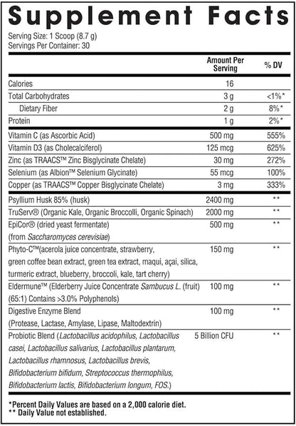 Arms Race Nutrition Immunity Greens Superfood Greens and Immune Support Blend - 9.2 oz. (30 Servings) (Chocolate Bliss)
