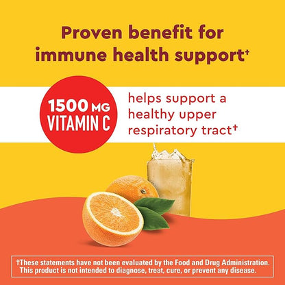 Nature Made Wellblends ImmuneMAX Fizzy Drink Mix, Vitamin C 1500mg, Zinc 15 mg, Vitamin D3 1000 IU (25 mcg), plus B Vitamins and Electrolytes Hydration Blend, 30 Stick Packs
