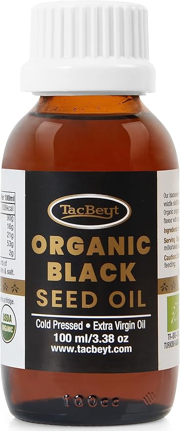 100% Organic Black Seed Oil, 2% Thymoquinone, 3% Volatile Oil, Turkish Liquid, USDA Certified, Gluten Free, Non GMO, Cold-Pressed, (Original 3.38 Fl Oz)