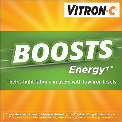 Vitron-C High Potency Iron Dietary Supplement Plus Vitamin C, 60 Coated Tablets (Pack of 3)