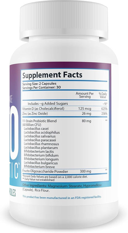 Keto Probiotic - 40 Billion Cfu - Promote Digestive Health, Immune Health, & Gut Health - Keto Friendly Probiotic - Full Body Keto Cleanse Aid - Reduced Bloating - Keto Probiotics for Men & Women