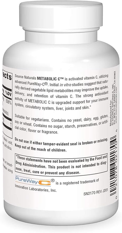Source Naturals Metabolic C 500mg Vitamin C - 90 Tablets