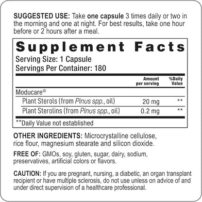 Daily Immune Support, Plant Sterol Dietary Supplement, 180 Vegetarian Capsules (Packing May Vary)