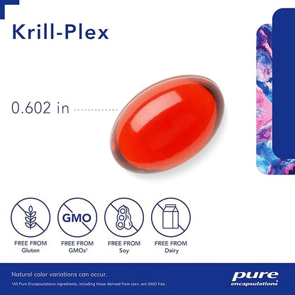 Pure Encapsulations Krill-Plex | Supports Menstrual Comfort, Heart Health, Joint Support, Cognitive Function and Skin Health | 60 Softgel Capsules