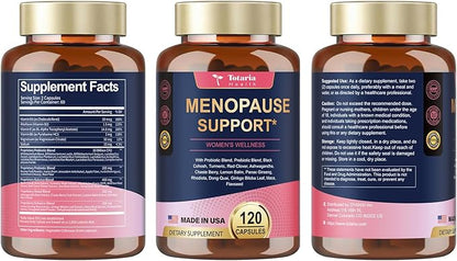 (2 Packs) 40-in-1 Menopause Supplements for Women, Multibenefit & Complete Black Cohosh for Hot Flashes, Night Sweats & Hormone Balance, w/ Probiotics, DIM, Vitex, Dong Quai, Red Clover and More