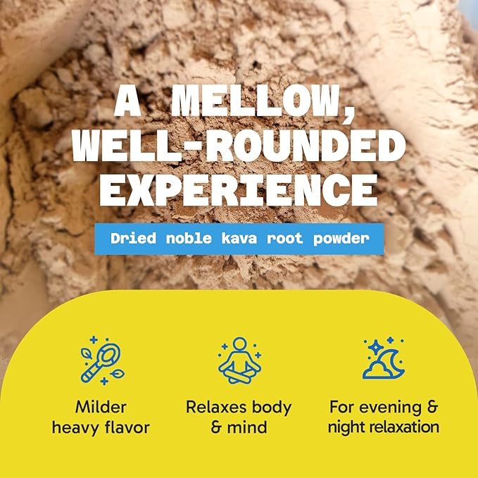 Premium Santa Cruz Kava Powder, Medium Grind Noble Root Powder, Easy to Prepare Kava Root Powder with A Smooth and Creamy Taste, Kava Root Powder, 8 oz