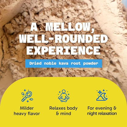 Premium Santa Cruz Kava Powder, Medium Grind Noble Root Powder, Easy to Prepare Kava Root Powder with A Smooth and Creamy Taste, Kava Root Powder, 8 oz