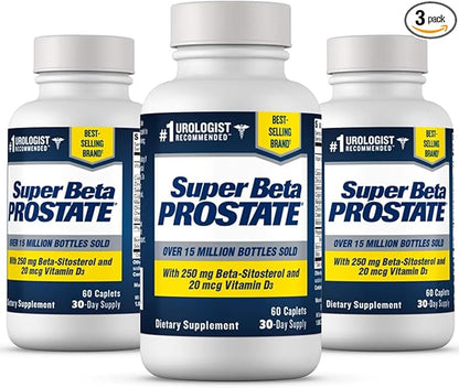Support Supplement for Men's Health - Reduce Bathroom Trips, Promote Sleep, Better Bladder Emptying & Healthy Prostate, Beta Sitosterol - 60 Count (Pack of 3)
