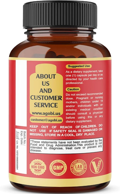 90 Capsules - Ashwagandha Supplement Capsules - Ginger Root, Turmeric, Rhodiola Rosea & Black Pepper