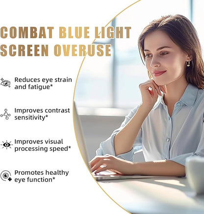 Eye Vitamin & Mineral Supplement with Lutein, Zeaxanthin, Supports Eye Strain, Vision Health for Adults with Vitamins C & E, Vegan Eye Vitamins Supplement, N2 (1)