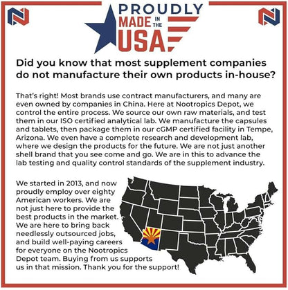 Nootropics Depot High Bioavailability Noble Kava Tablets | 1,000mg | 30 Count | Minimum 10% Kavalactones | Enhanced Traditional Water Extract