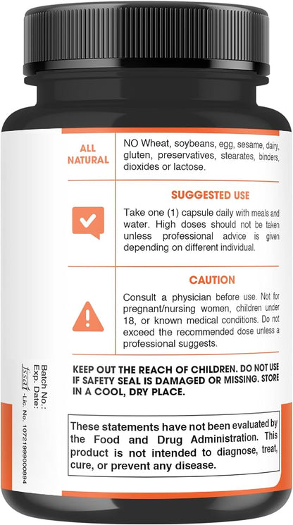 5in1 Akkermansia Probiotic Capsules for Increases GLP-1 - Contains Inulin, Bacillus Coagulans, Lactobacillus Acidophilus and Chromium - 60 Capsules for 60 Days