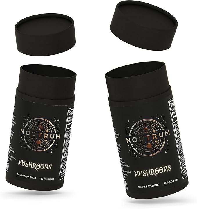 Mushrooms, 1 Month Supply of Capsules: Containing Lion's Mane, Cordyceps, Reishi and More.