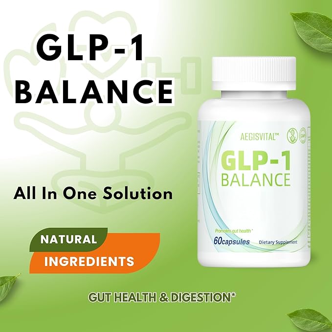 GLP-1 Supplement for Women & Men, Natural GLP-1 Optimization with Akkermansia Probiotic, GLP1 Probiotic for Digestion, Gut Health, Energy & Metabolism Improvement, 60 Capsules