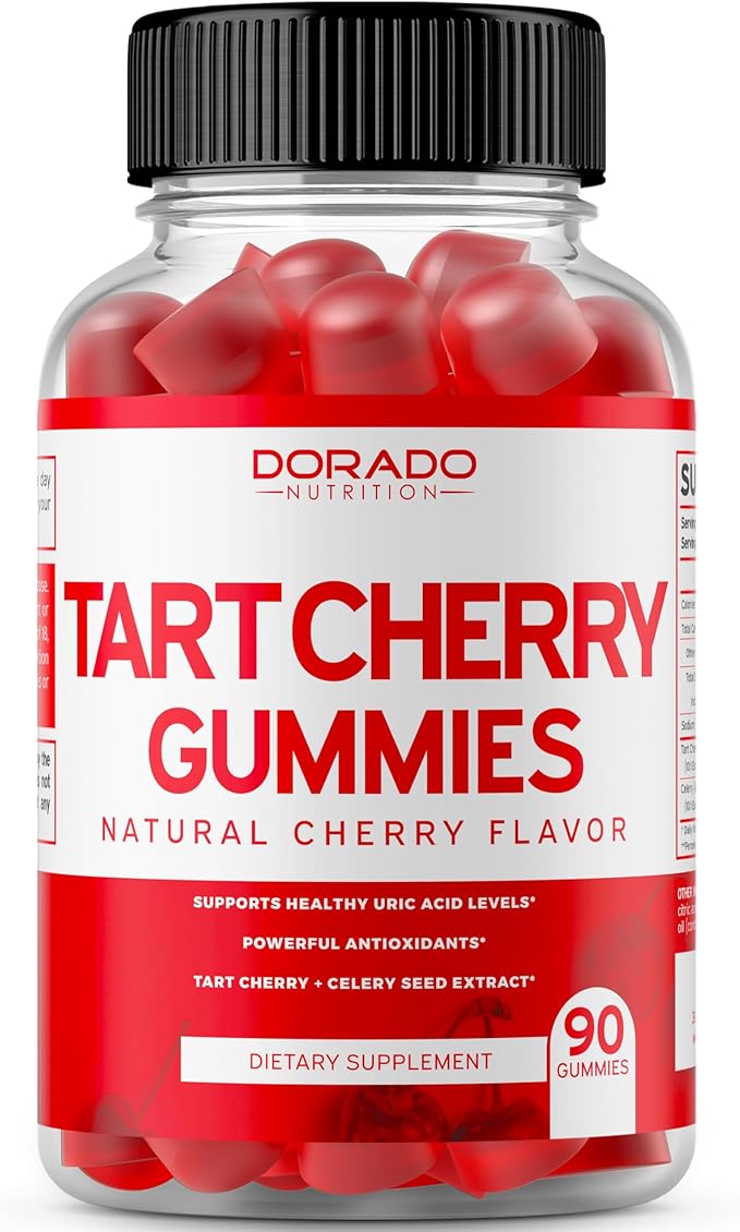 DORADO NUTRITION Tart Cherry Gummies Uric Acid Level Support (90 Gummies) and Glucosamine Chondroitin Gummies (60 Count)